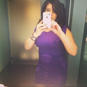 Purple mini dress